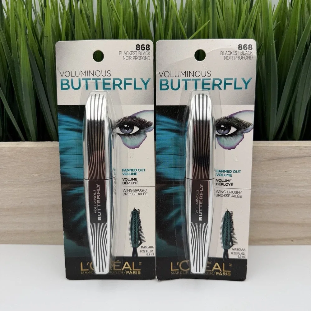 (2) Loreal Paris Voluminous Butterfly Mascara 868 Blackest Black